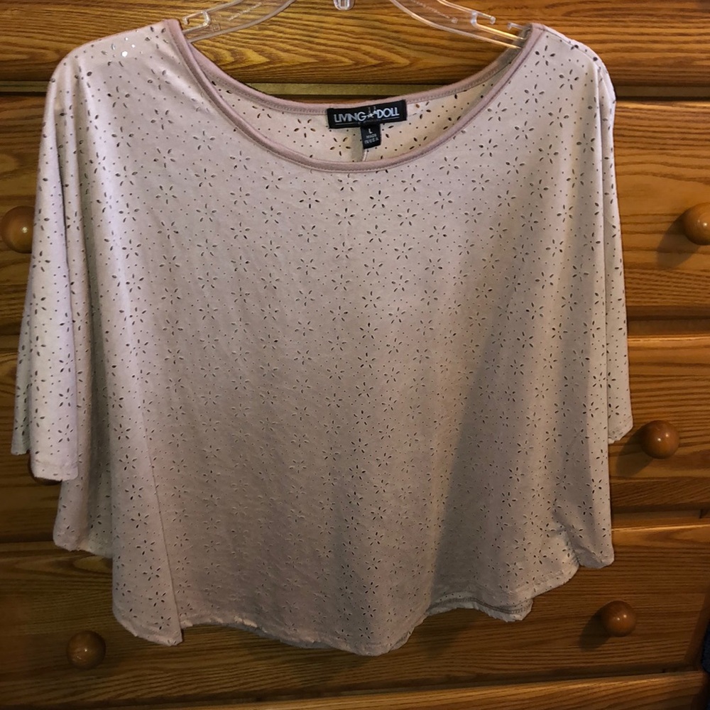 Light pink flower blouse